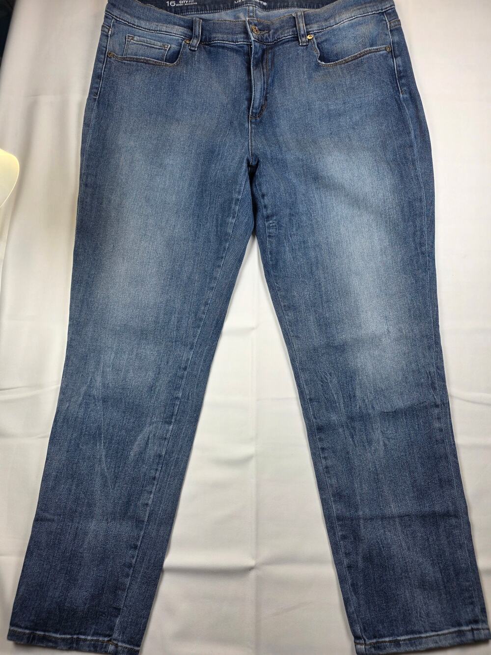 Liz Claiborne City Fit Skinny Boyfriend Jeans Size 16